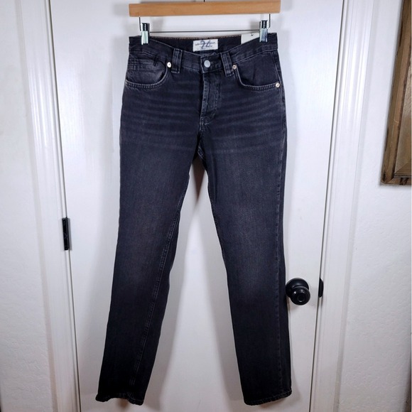 We The Free Free People Crvy Siren Black Low Rise Jeans Size 24 Y2K Style Jeans - Picture 1 of 10